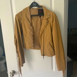 Windsor Fringe Faux Leather Jacket